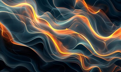 Wall Mural - Flowing Forms Dynamic Line Illustration Backgrounds