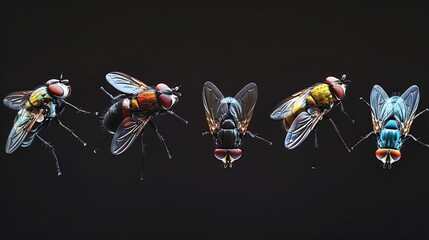 Poster - Flies are a type of insect from the order Diptera The most obvious difference between flies and other insect orders is that flies only have one pair of wings for flying called halteres : Generative AI