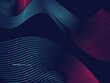 © Wendi - Abstract shining wave lines on blue background. Dynamic wave pattern. Modern flowing wavy lines. Futuristic technology concept. Suitable for banners, posters, covers, brochures, flyers, websites, etc.