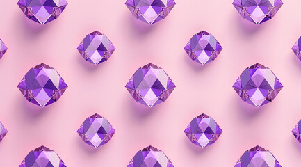 Wall Mural - Purple shapes on a pink background