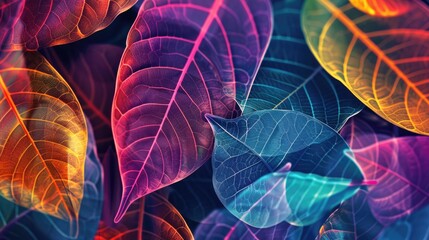 Poster - abstract futuristic background with vibrant lines and rows for design coupled with diverse colors of