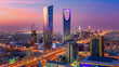 © SizeSquare's - Riyadh City Skyline at Dusk with Dazzling Lights and Modern Architecture, A Stunning Urban Panorama country skyline at sunset