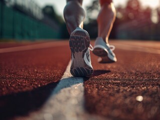 Athlete runs on a tennis court with racket in hand, ready to play