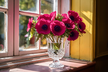 Sticker - flowers in a vase