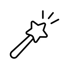Poster - Magic Wand Icon Ideal for Fantasy and Magic Illustrations