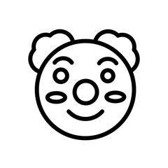 Poster - Clown Head Icon Perfect for Circus and Entertainment Illustrations