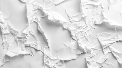 Wall Mural - Background of crumpled paper texture in a light white shade