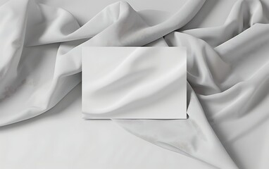 Wall Mural - a white sheet with a white rectangular object on it