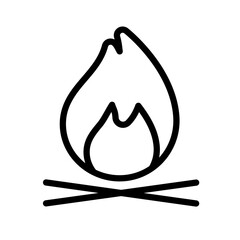 Poster - Campfire Icon Ideal for Camping and Outdoor Adventure Designs