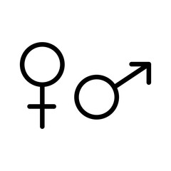 Poster - Male and Female Symbols Icon Perfect for Gender and Equality Designs