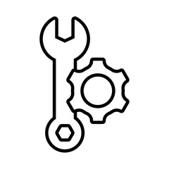 Poster - Mechanic Settings Icon Ideal for Engineering and Maintenance Themes