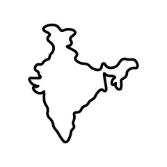Poster - Indian Map Icon Perfect for Geographic and Cultural Illustrations