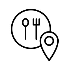 Poster - Restaurant Location Pin Icon Ideal for Food and Dining Themes