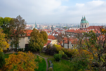 Canvas Print - Beautiful view of the Old Town at sunset in Prague, Czech Republic.