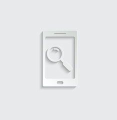 Poster - search mobile phone icon vector smartphone