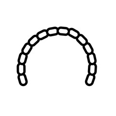 Poster - Lingual Braces Icon Ideal for Dental and Orthodontic Illustrations