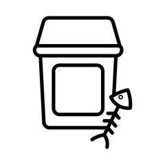 Aufkleber - Leftovers Disposal Icon Perfect for Food Waste and Recycling Themes