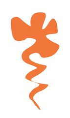 Wall Mural - Abstract freeform pattern in orange color , logo design