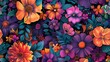 © 2rogan - Pattern featuring lovely vibrant flowers