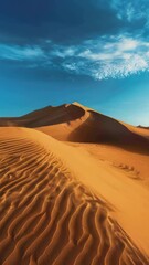 Wall Mural - Desert landscape with mountain in background