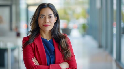 confident latin businessman in office setting generative ai