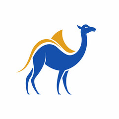 Wall Mural - Logo for a travel company Camel Travel, simple clean logo, Creative Logo Icon, white background, 2d style, logo style design