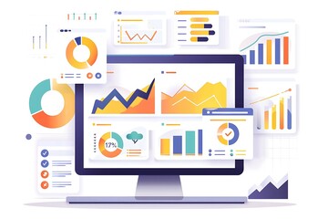 Fototapete - SEO Insights Unveiled, Data Driven Report Template
