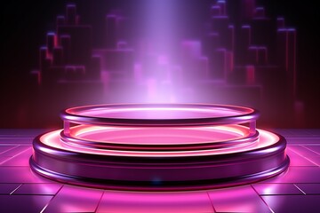 Poster - Stage podium with lighting, Stage Podium Scene