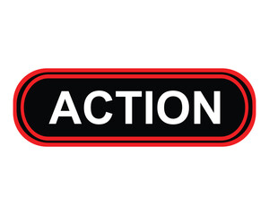 Wall Mural - action button on white background. action button sign