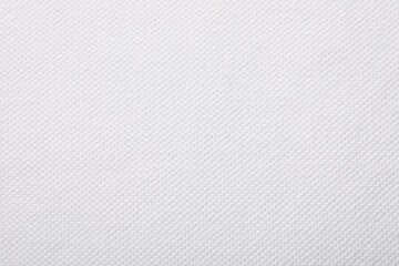 Sticker - Texture of white fabric as background, top view