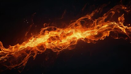 Poster - An abstract yellow wave background with glowing particles and lines. Futuristic waves
