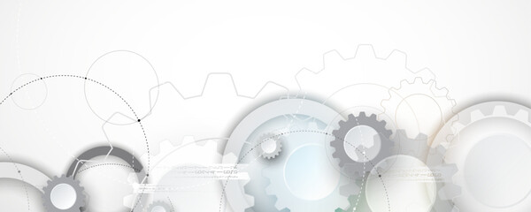 Sticker - Concept for New Technology Corporate Business & development background. Vector art.