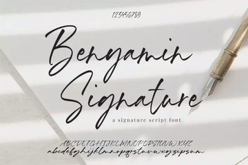 signature Font Calligraphy Logotype Script Brush Font Type Font lettering handwritten