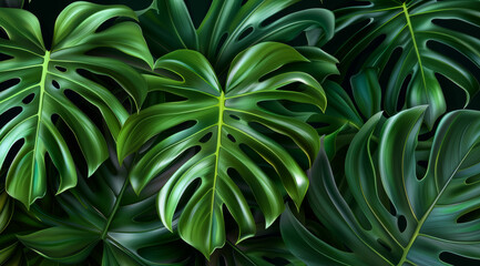 Wall Mural - A close up of a green leafy plant with a leafy green color