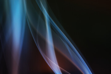 Wall Mural - close up of smoke abstract on black background
