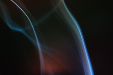 Wall Mural - close up of smoke abstract on black background