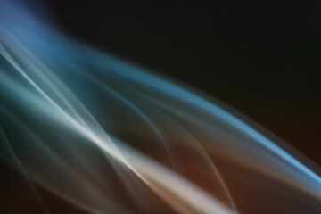 Wall Mural - close up of smoke abstract on black background