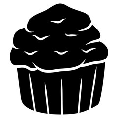 Poster - cupcake glyph icon