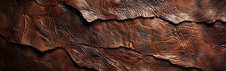 Wall Mural - Rustic Leather Texture: Dark Brown Chocolate Background for Banners and Panoramas