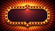 © Musarrof - Light frame label, event bar casino, show signboard. vector illustration