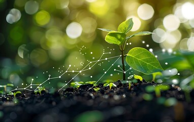 Wall Mural - combining images and graphics for sustainable energy