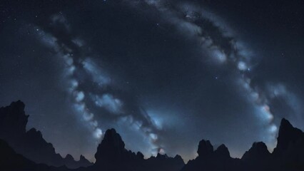 Wall Mural - abstract illustration of outer space and Milky Way, motion