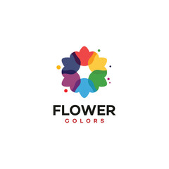 Wall Mural - Vector illustration flower inspiration design template on white background.