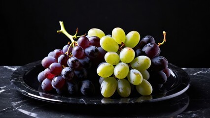 Wall Mural - Monochromatic Harmony, A Dual-Hued Grape Composition