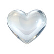 © ndozen - clear white heart shape crystal valentines day symbol isolated on background