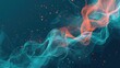 © Jeannaa - Abstract background with flowing orange and teal smoke on dark backdrop, perfect for modern designs and creative projects.