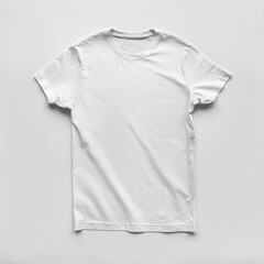 Plain white t-shirt isolated on white background. Perfect for branding, mockups, and fashion design projects.