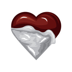 Sticker - chocolate heart bonbon wrapper