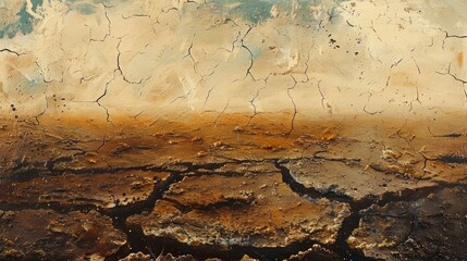 Canvas Print - arid soil