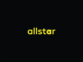 Poster - logo all star wordmark logo vector symbol